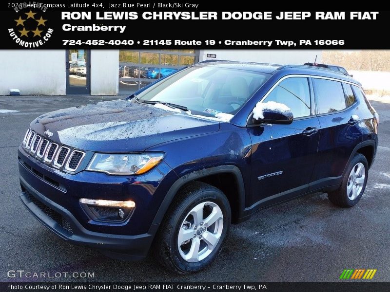 Jazz Blue Pearl / Black/Ski Gray 2021 Jeep Compass Latitude 4x4