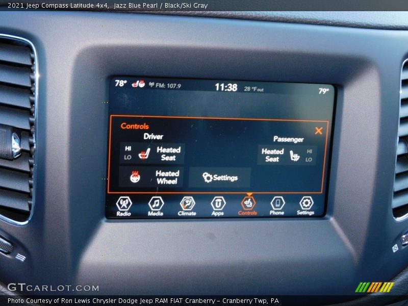 Jazz Blue Pearl / Black/Ski Gray 2021 Jeep Compass Latitude 4x4