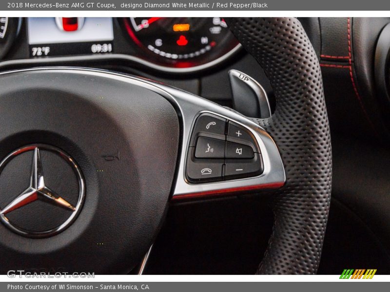 designo Diamond White Metallic / Red Pepper/Black 2018 Mercedes-Benz AMG GT Coupe