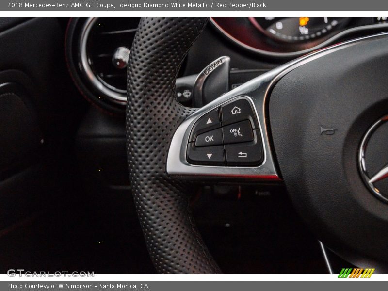 designo Diamond White Metallic / Red Pepper/Black 2018 Mercedes-Benz AMG GT Coupe