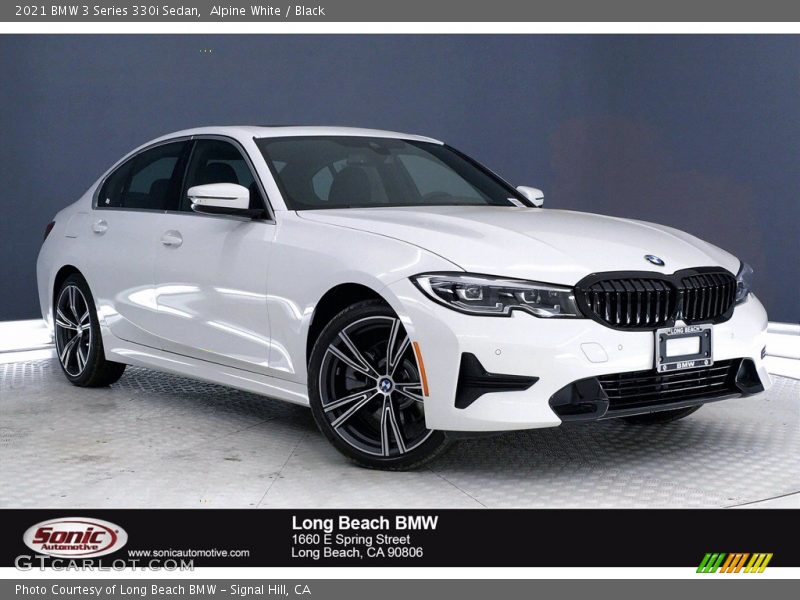 Alpine White / Black 2021 BMW 3 Series 330i Sedan