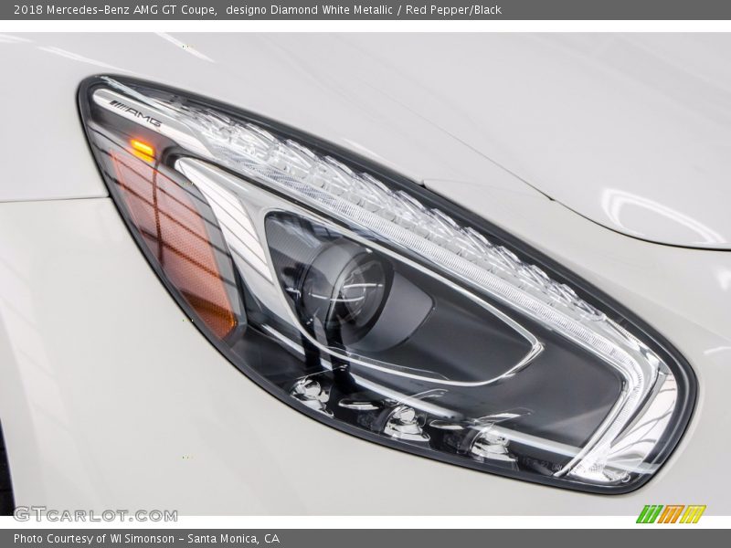 designo Diamond White Metallic / Red Pepper/Black 2018 Mercedes-Benz AMG GT Coupe