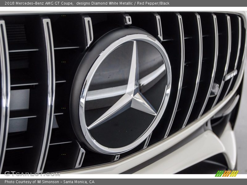 designo Diamond White Metallic / Red Pepper/Black 2018 Mercedes-Benz AMG GT Coupe