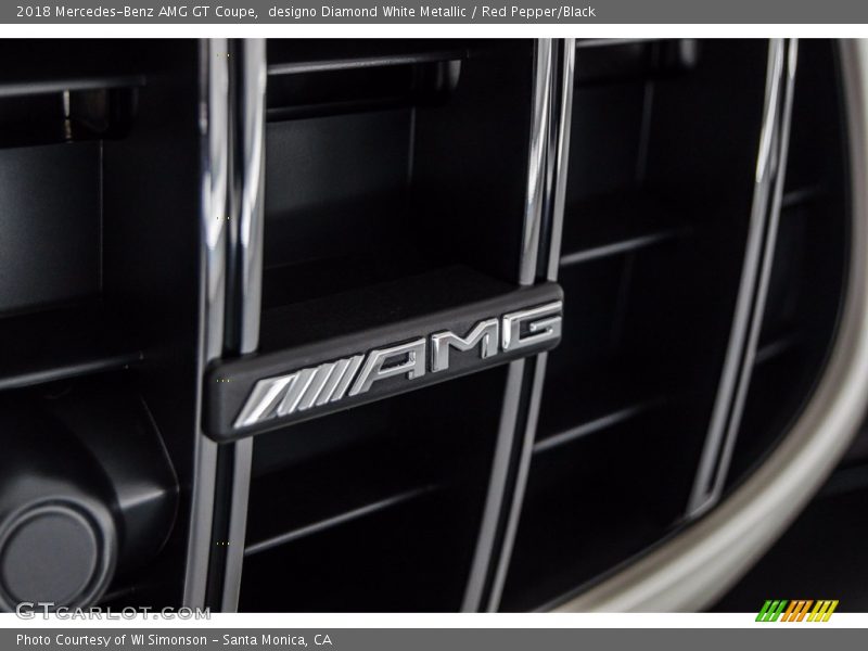 designo Diamond White Metallic / Red Pepper/Black 2018 Mercedes-Benz AMG GT Coupe