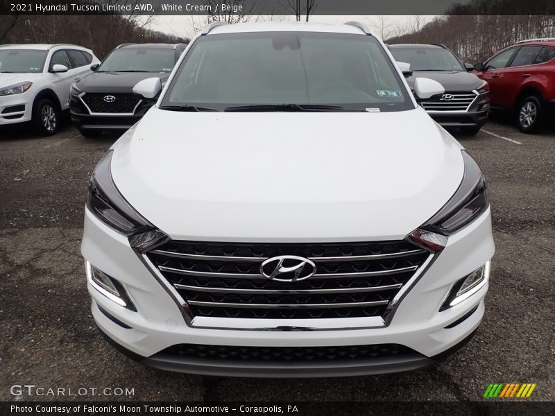 White Cream / Beige 2021 Hyundai Tucson Limited AWD