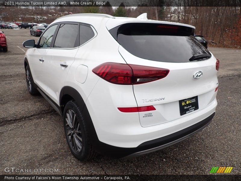 White Cream / Beige 2021 Hyundai Tucson Limited AWD