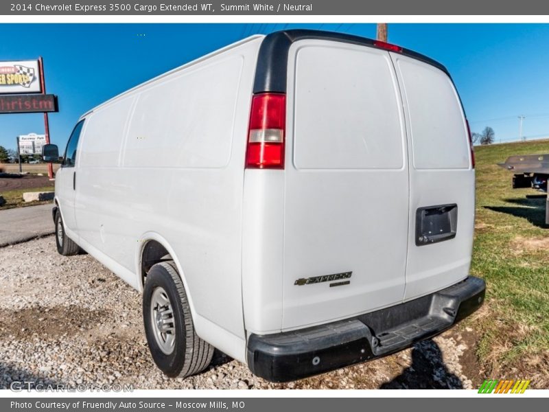 Summit White / Neutral 2014 Chevrolet Express 3500 Cargo Extended WT