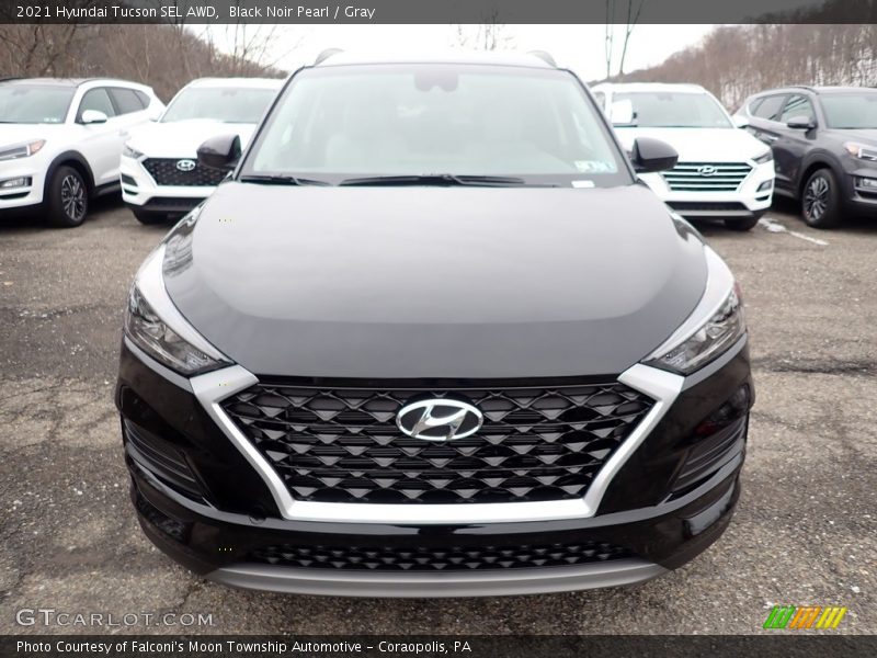 Black Noir Pearl / Gray 2021 Hyundai Tucson SEL AWD