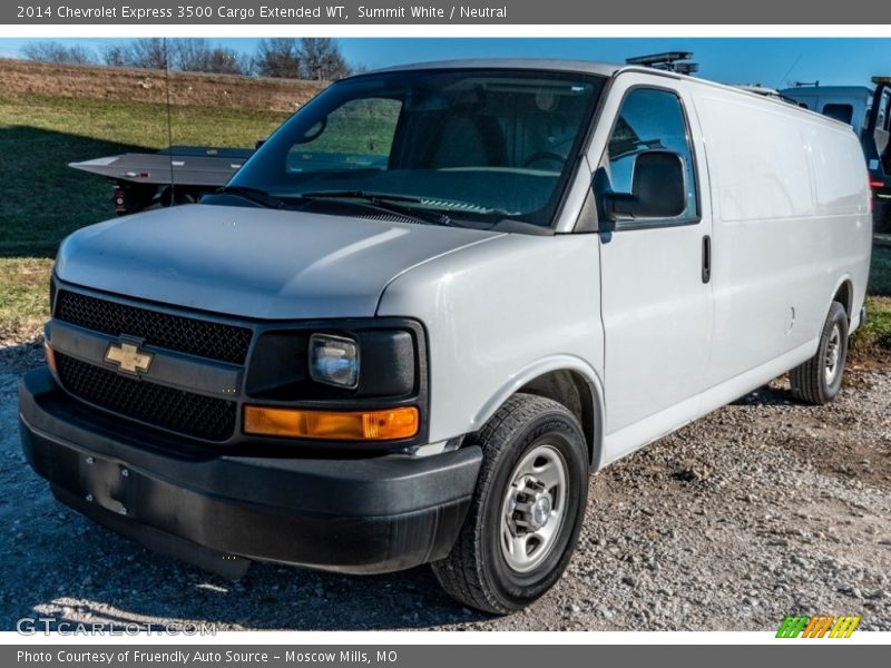 Summit White / Neutral 2014 Chevrolet Express 3500 Cargo Extended WT