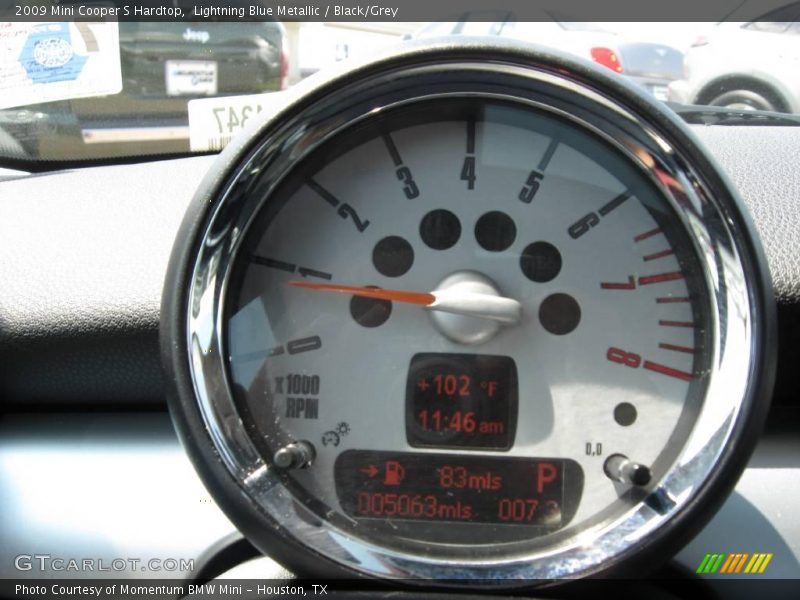 Lightning Blue Metallic / Black/Grey 2009 Mini Cooper S Hardtop
