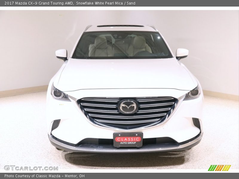 Snowflake White Pearl Mica / Sand 2017 Mazda CX-9 Grand Touring AWD