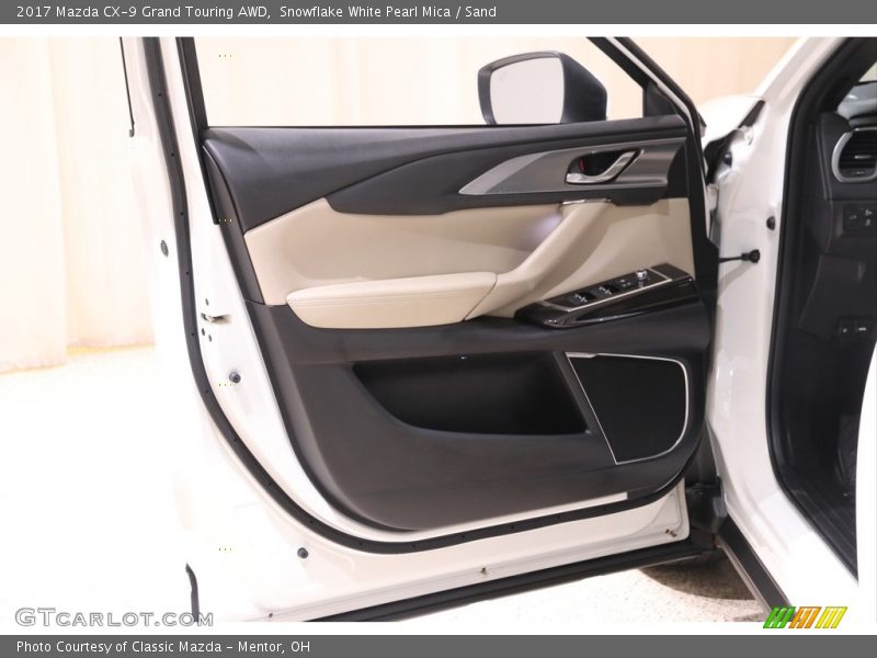 Snowflake White Pearl Mica / Sand 2017 Mazda CX-9 Grand Touring AWD