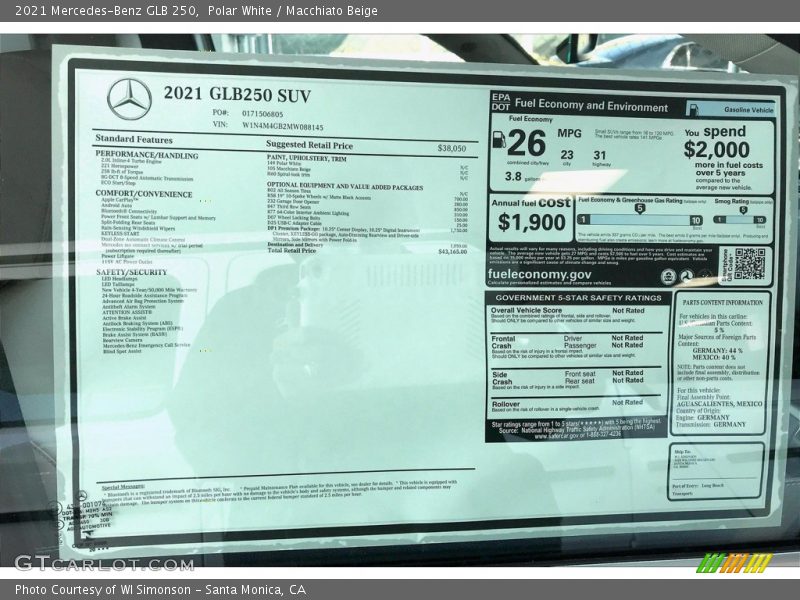 Polar White / Macchiato Beige 2021 Mercedes-Benz GLB 250