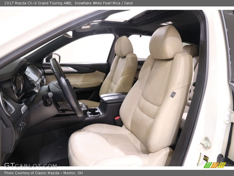 Snowflake White Pearl Mica / Sand 2017 Mazda CX-9 Grand Touring AWD