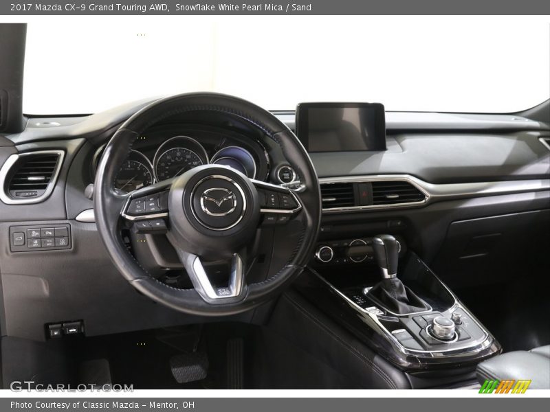 Snowflake White Pearl Mica / Sand 2017 Mazda CX-9 Grand Touring AWD