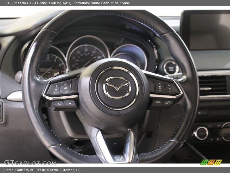 Snowflake White Pearl Mica / Sand 2017 Mazda CX-9 Grand Touring AWD