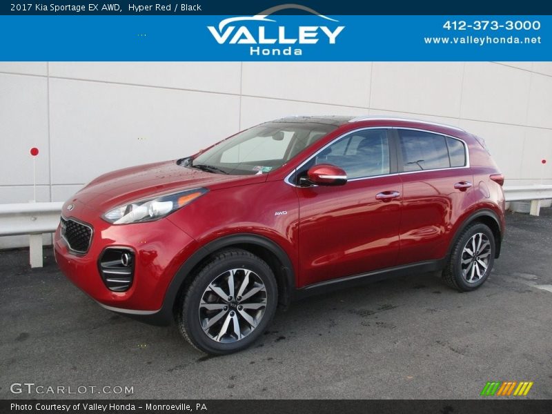 Hyper Red / Black 2017 Kia Sportage EX AWD