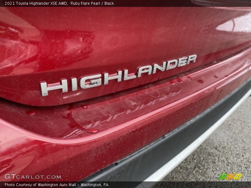 Ruby Flare Pearl / Black 2021 Toyota Highlander XSE AWD