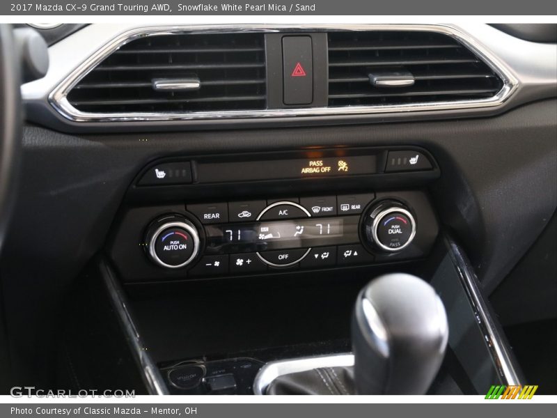 Snowflake White Pearl Mica / Sand 2017 Mazda CX-9 Grand Touring AWD