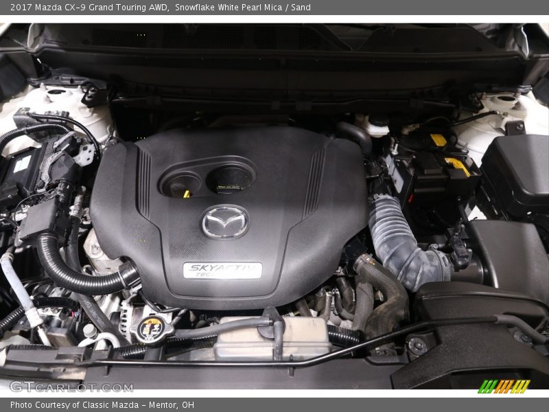 Snowflake White Pearl Mica / Sand 2017 Mazda CX-9 Grand Touring AWD