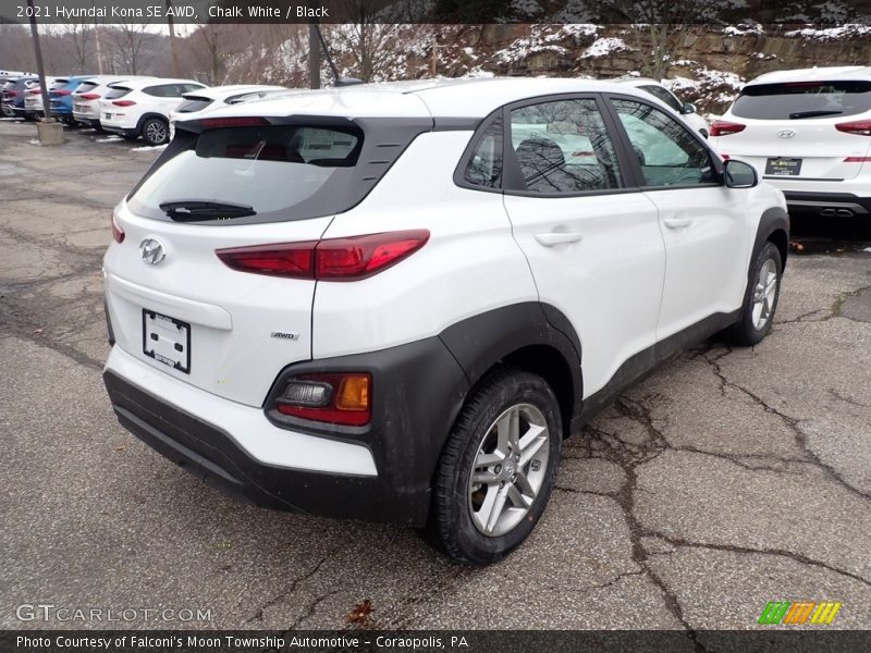 Chalk White / Black 2021 Hyundai Kona SE AWD