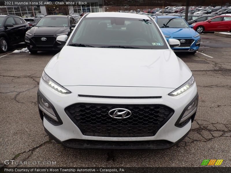 Chalk White / Black 2021 Hyundai Kona SE AWD