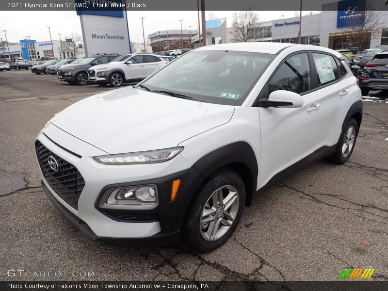 Chalk White / Black 2021 Hyundai Kona SE AWD