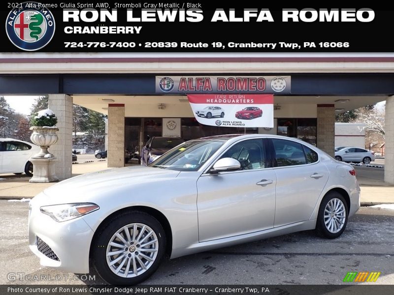 Stromboli Gray Metallic / Black 2021 Alfa Romeo Giulia Sprint AWD
