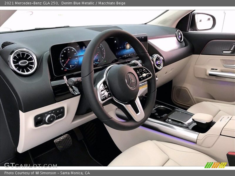 Denim Blue Metallic / Macchiato Beige 2021 Mercedes-Benz GLA 250