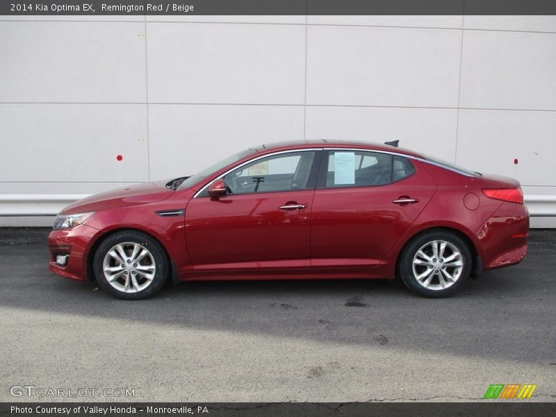 Remington Red / Beige 2014 Kia Optima EX