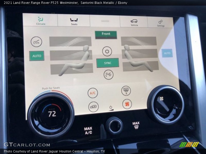 Controls of 2021 Range Rover P525 Westminster