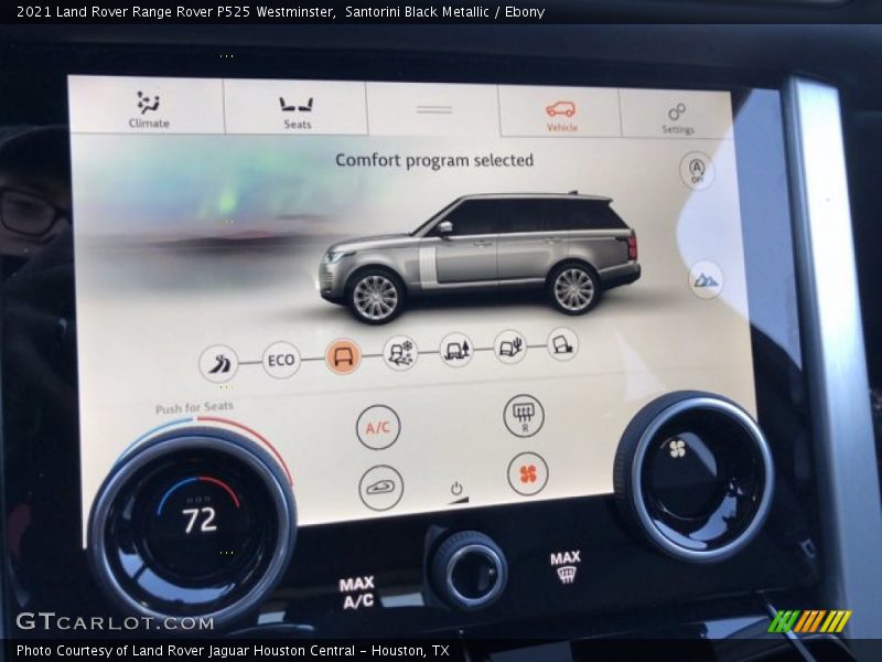Controls of 2021 Range Rover P525 Westminster