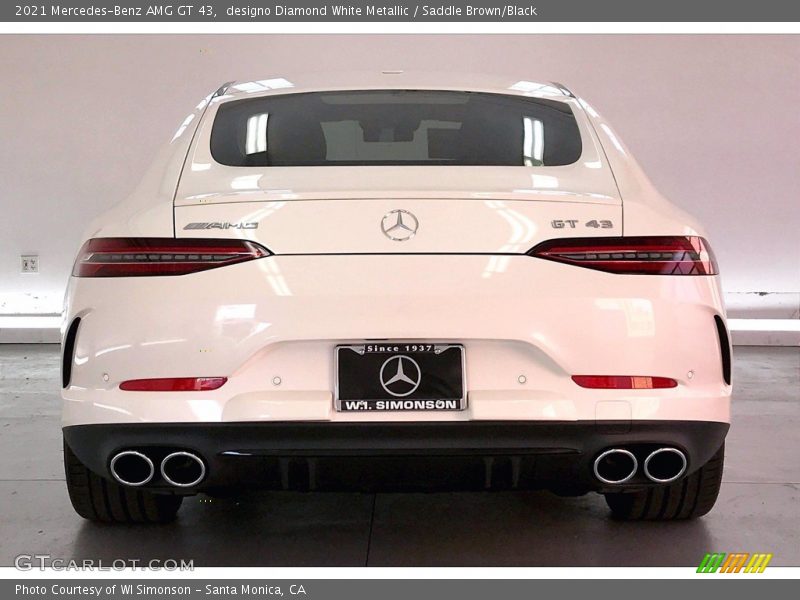 designo Diamond White Metallic / Saddle Brown/Black 2021 Mercedes-Benz AMG GT 43