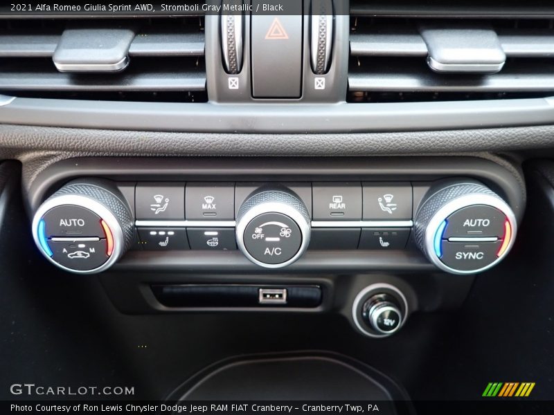Controls of 2021 Giulia Sprint AWD