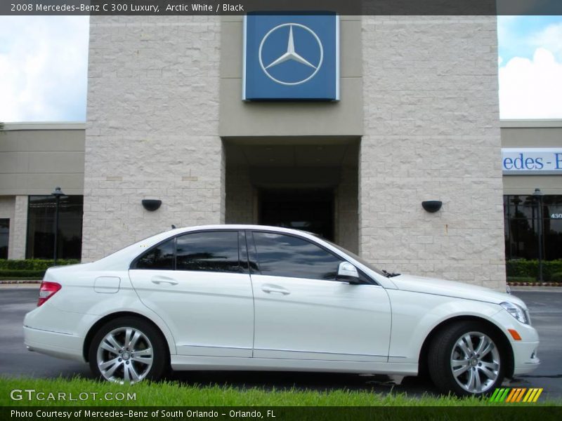 Arctic White / Black 2008 Mercedes-Benz C 300 Luxury