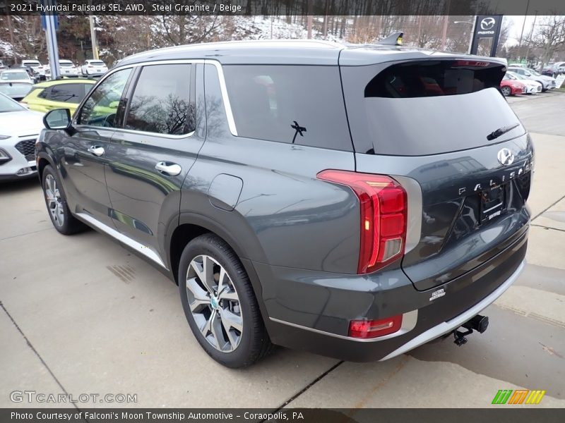 Steel Graphite / Beige 2021 Hyundai Palisade SEL AWD