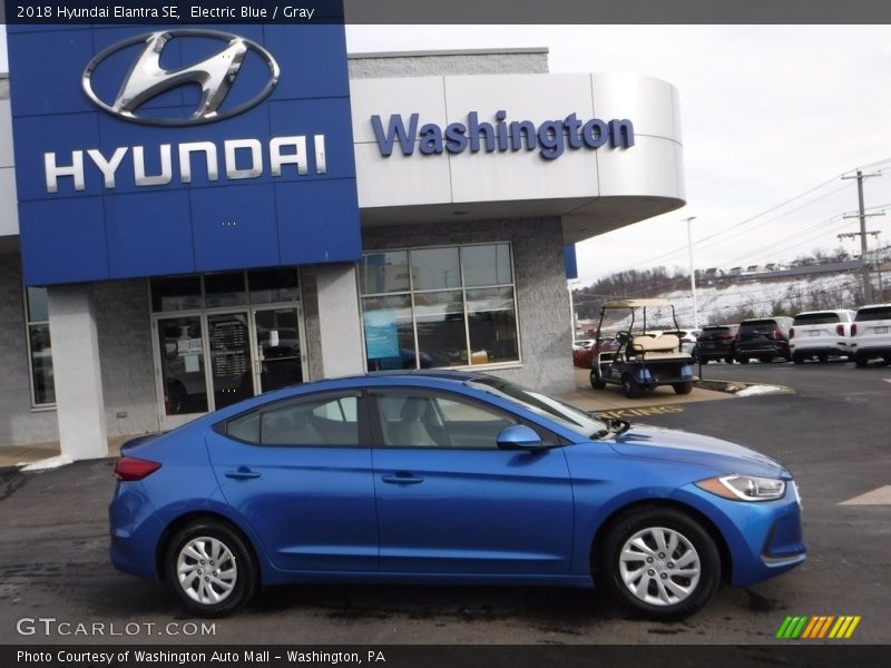 Electric Blue / Gray 2018 Hyundai Elantra SE
