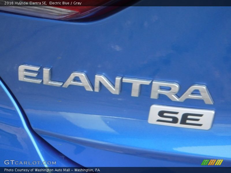 Electric Blue / Gray 2018 Hyundai Elantra SE