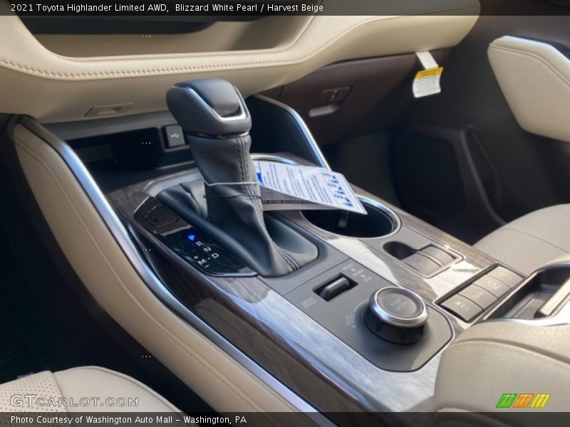 Blizzard White Pearl / Harvest Beige 2021 Toyota Highlander Limited AWD