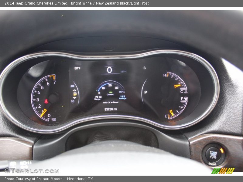 Bright White / New Zealand Black/Light Frost 2014 Jeep Grand Cherokee Limited