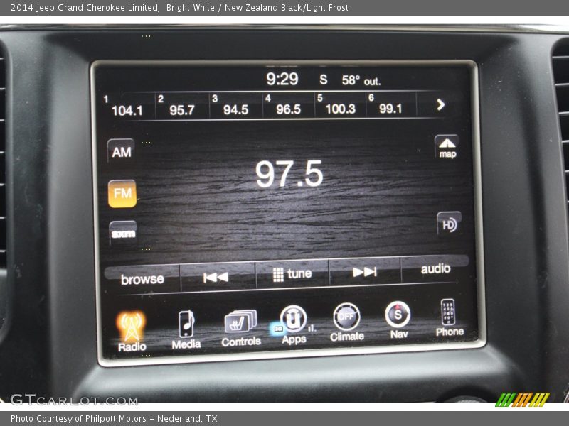 Bright White / New Zealand Black/Light Frost 2014 Jeep Grand Cherokee Limited