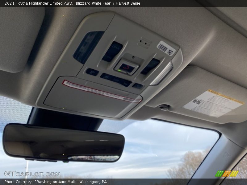 Blizzard White Pearl / Harvest Beige 2021 Toyota Highlander Limited AWD