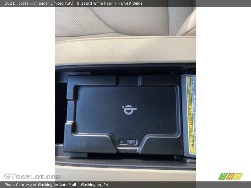 Blizzard White Pearl / Harvest Beige 2021 Toyota Highlander Limited AWD
