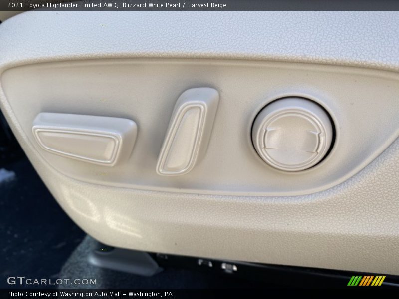 Blizzard White Pearl / Harvest Beige 2021 Toyota Highlander Limited AWD