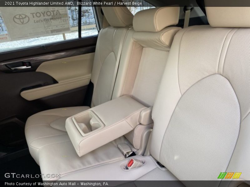 Blizzard White Pearl / Harvest Beige 2021 Toyota Highlander Limited AWD