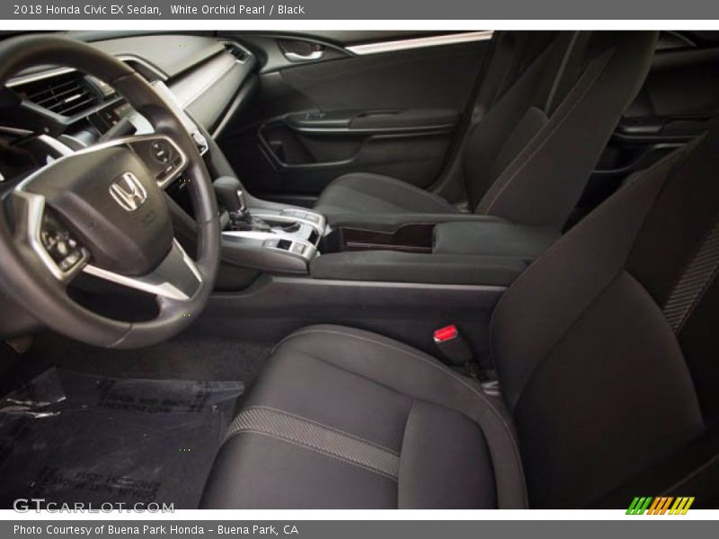 White Orchid Pearl / Black 2018 Honda Civic EX Sedan
