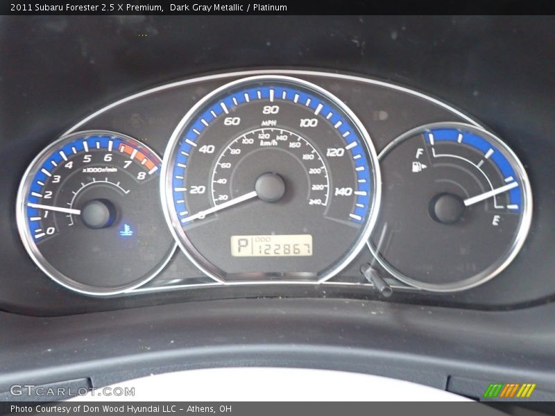 Dark Gray Metallic / Platinum 2011 Subaru Forester 2.5 X Premium