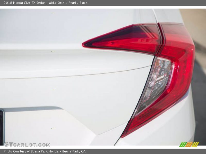 White Orchid Pearl / Black 2018 Honda Civic EX Sedan