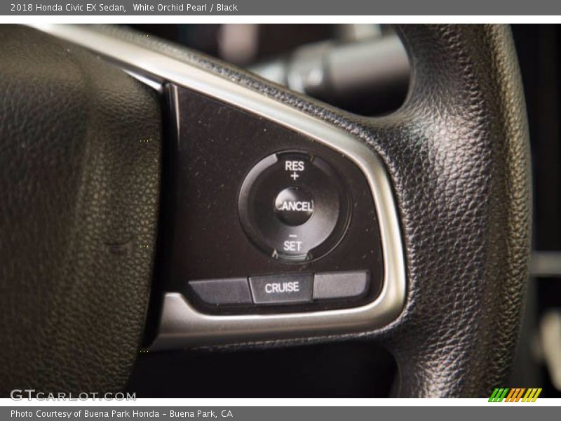 White Orchid Pearl / Black 2018 Honda Civic EX Sedan