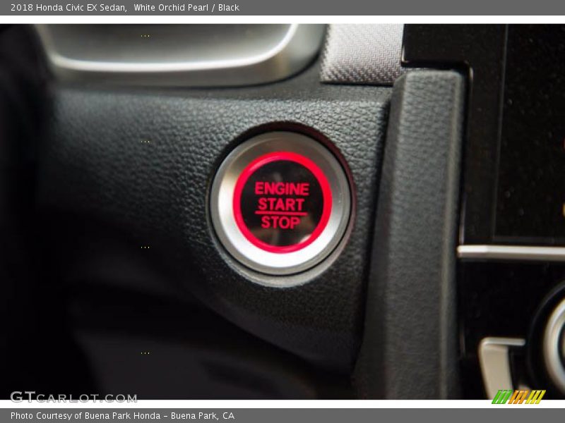 White Orchid Pearl / Black 2018 Honda Civic EX Sedan
